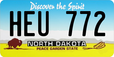 ND license plate HEU772