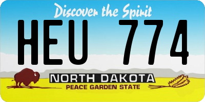 ND license plate HEU774