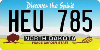 ND license plate HEU785