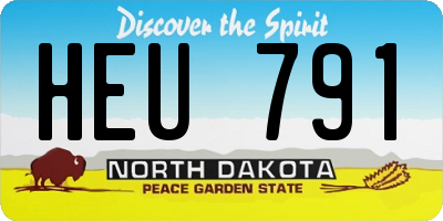 ND license plate HEU791