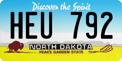 ND license plate HEU792
