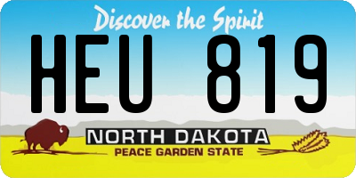 ND license plate HEU819