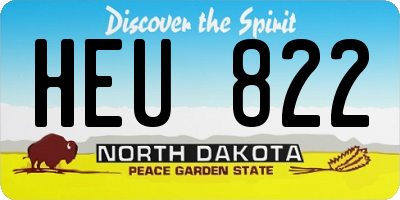 ND license plate HEU822
