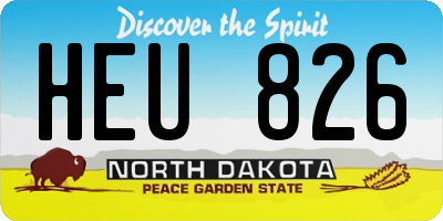 ND license plate HEU826