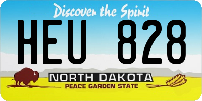 ND license plate HEU828