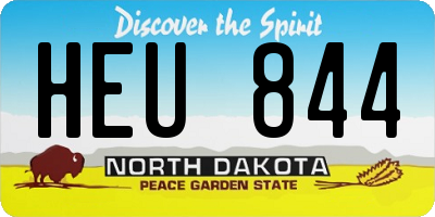 ND license plate HEU844