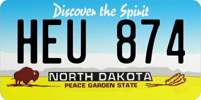 ND license plate HEU874