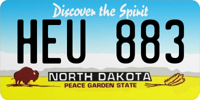 ND license plate HEU883