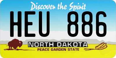 ND license plate HEU886