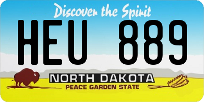 ND license plate HEU889
