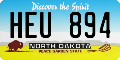 ND license plate HEU894