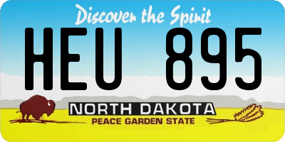 ND license plate HEU895
