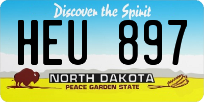 ND license plate HEU897