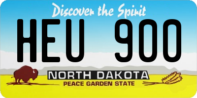 ND license plate HEU900