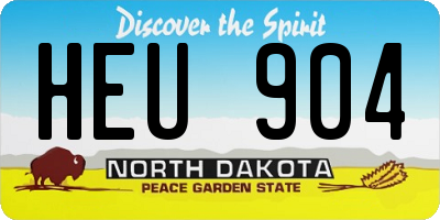 ND license plate HEU904