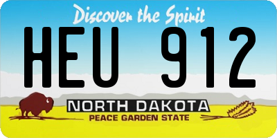 ND license plate HEU912