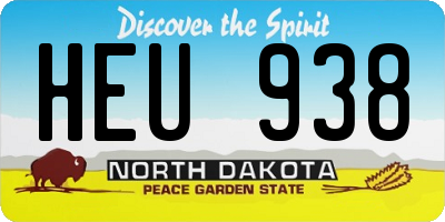 ND license plate HEU938