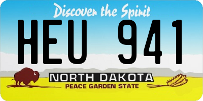 ND license plate HEU941