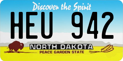 ND license plate HEU942