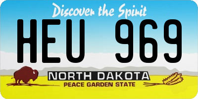 ND license plate HEU969