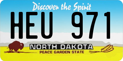ND license plate HEU971