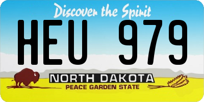 ND license plate HEU979