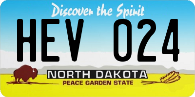 ND license plate HEV024