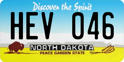 ND license plate HEV046