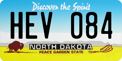 ND license plate HEV084