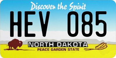 ND license plate HEV085