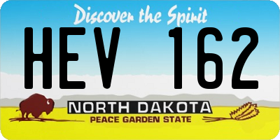 ND license plate HEV162