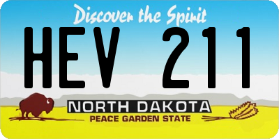 ND license plate HEV211