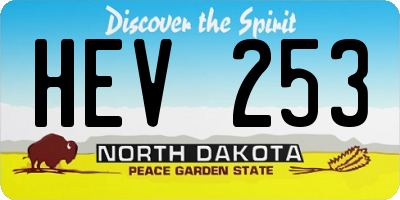 ND license plate HEV253