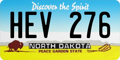 ND license plate HEV276