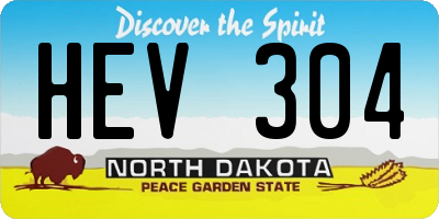 ND license plate HEV304