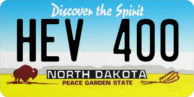 ND license plate HEV400