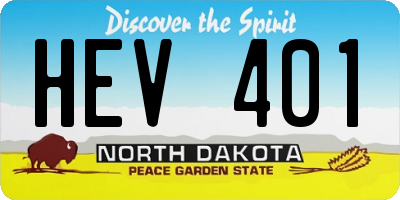 ND license plate HEV401