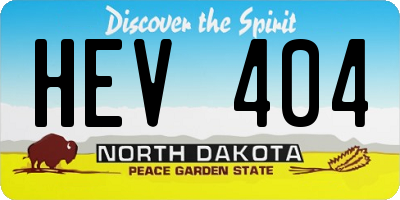 ND license plate HEV404