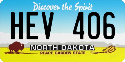 ND license plate HEV406