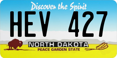 ND license plate HEV427