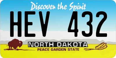ND license plate HEV432