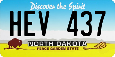 ND license plate HEV437
