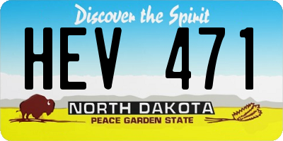 ND license plate HEV471
