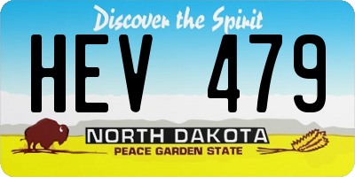 ND license plate HEV479