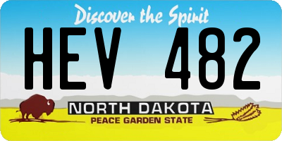ND license plate HEV482