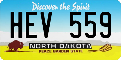 ND license plate HEV559