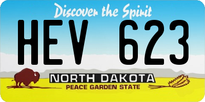 ND license plate HEV623