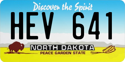 ND license plate HEV641