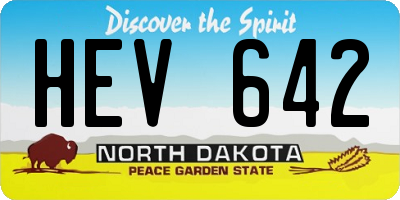 ND license plate HEV642