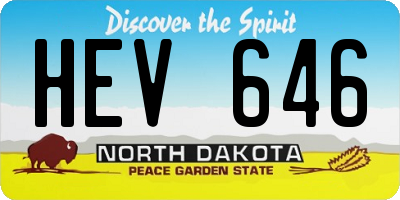ND license plate HEV646